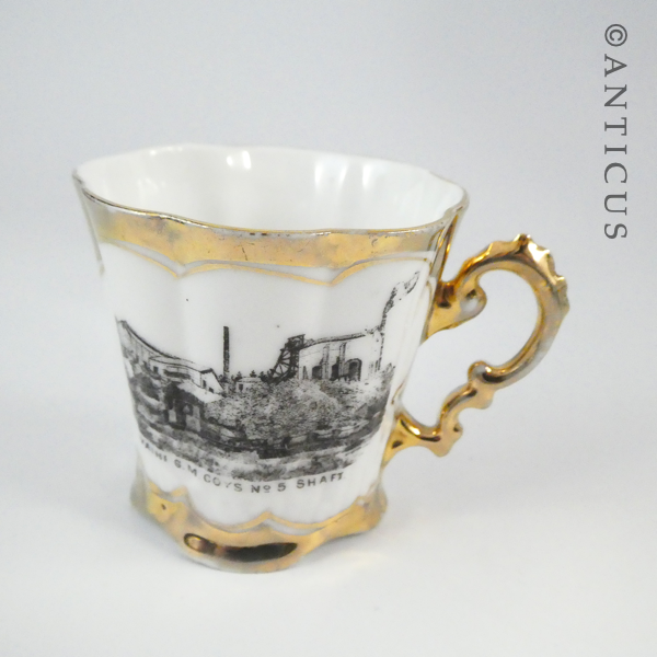 Two Small Coffee Cans with Waihi Gold Mining Images.