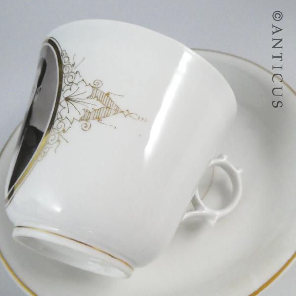19th Century Berlin Cup & Saucer, Crown Prince.