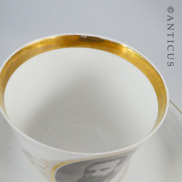 19th Century Berlin Cup & Saucer, Crown Prince.