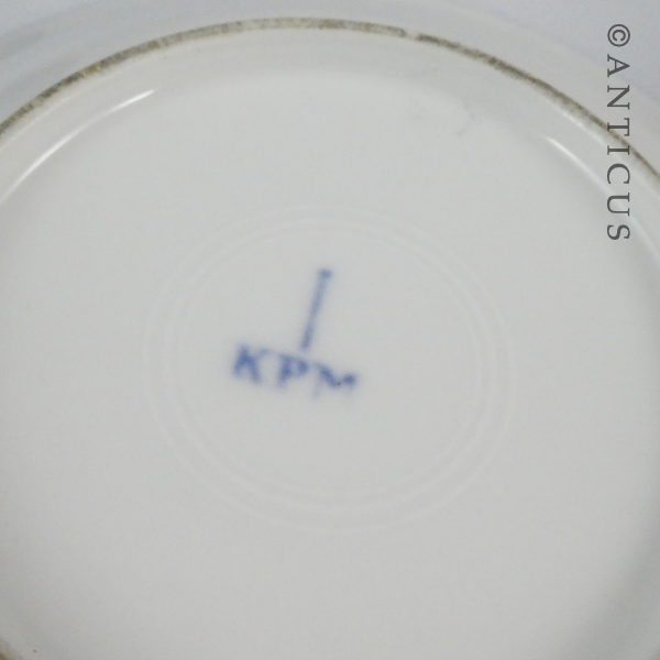 19th Century Berlin Cup & Saucer, Crown Prince.