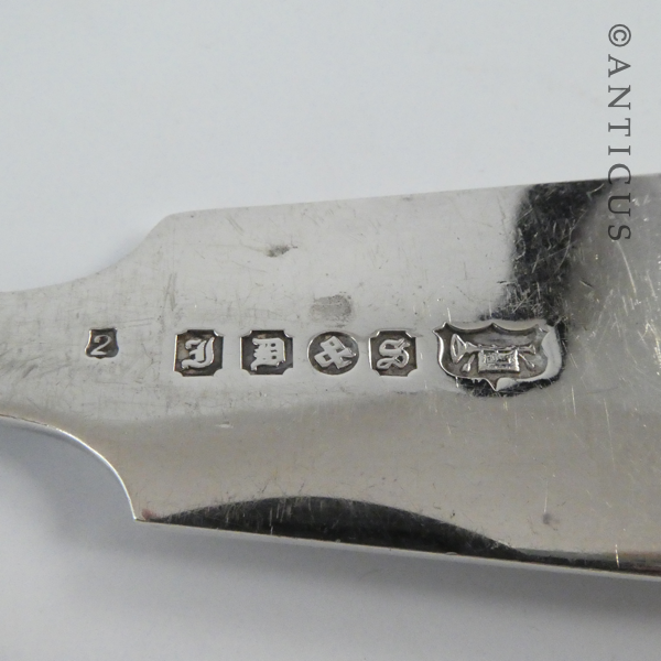 Large Silver Plate Pie Spoon, Late Victorian.