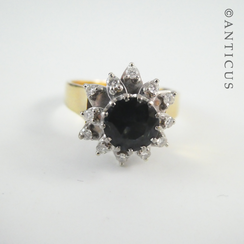 Substantial Gold and Diamond Cluster Ring.