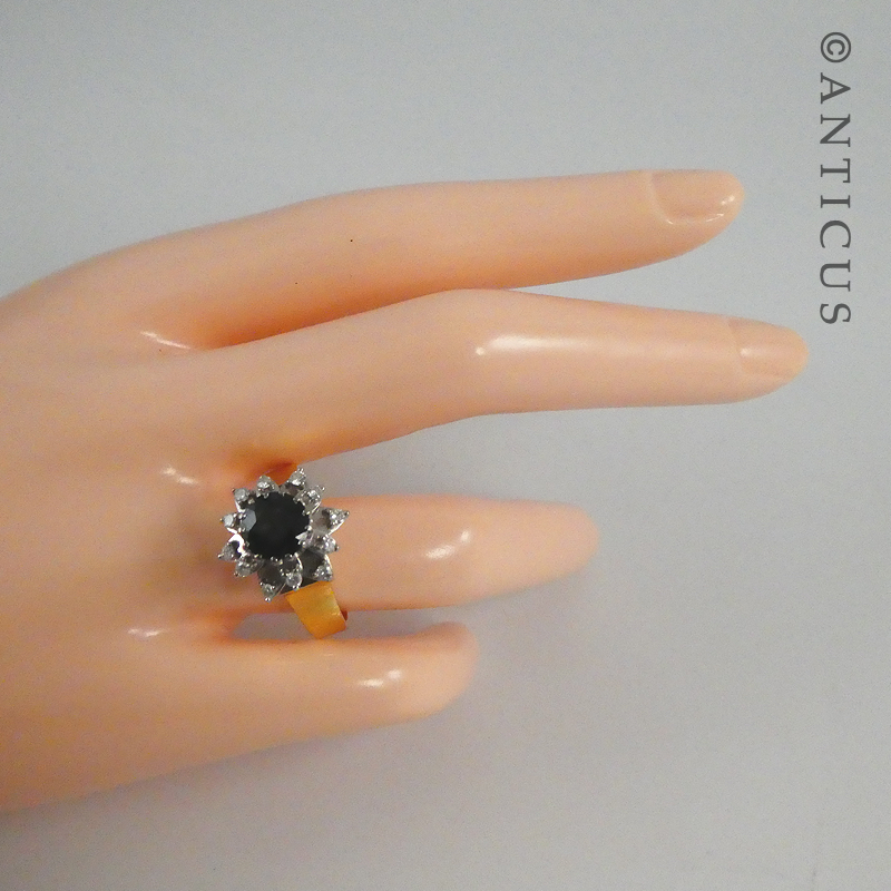 Substantial Gold and Diamond Cluster Ring.