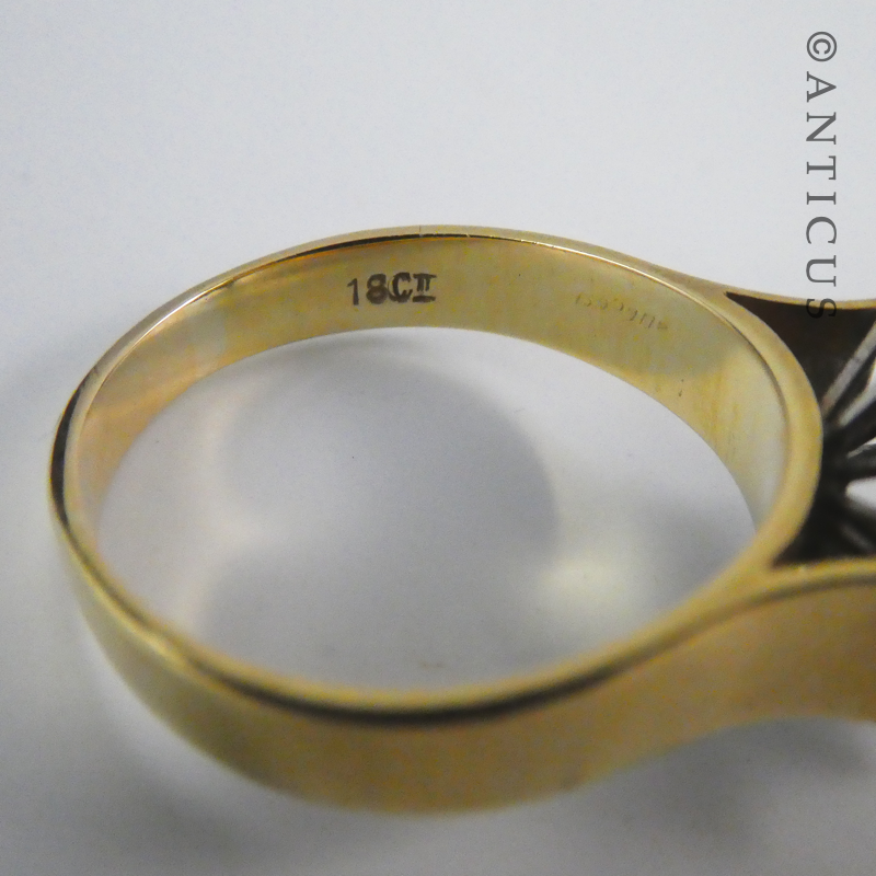 Substantial Gold and Diamond Cluster Ring.