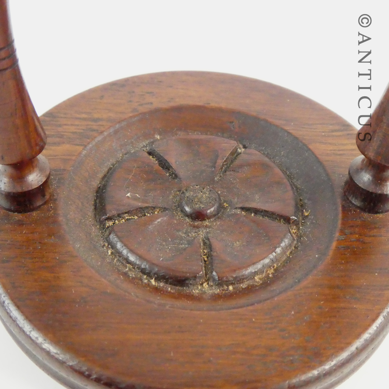 Victorian Oak Pocket Watch Holder.