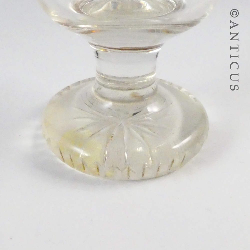 Mid 1800s Bohemian Glass Goblet.