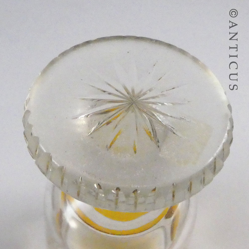 Mid 1800s Bohemian Glass Goblet.