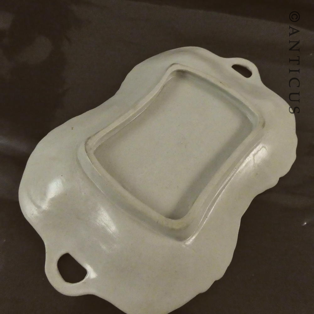 Antique English Drabware? Embossed Plate