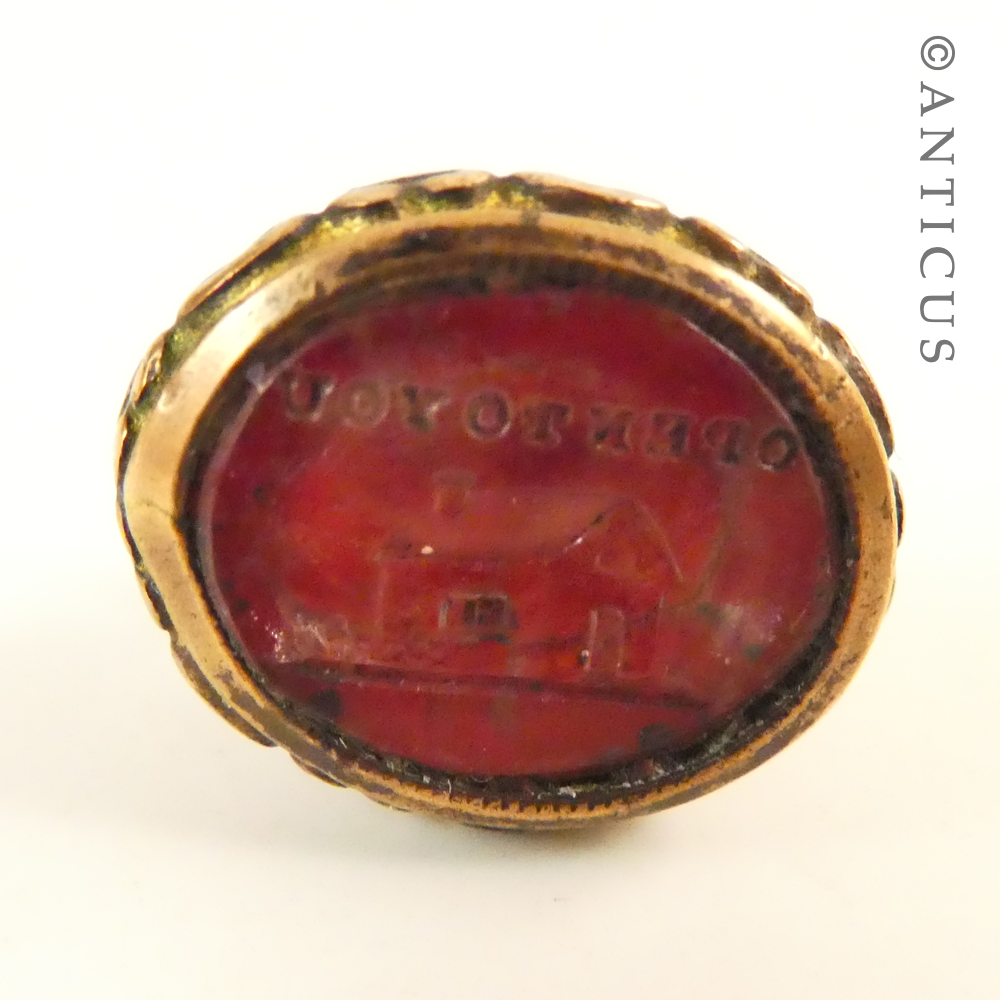 Victorian Fob Seal with Motto.