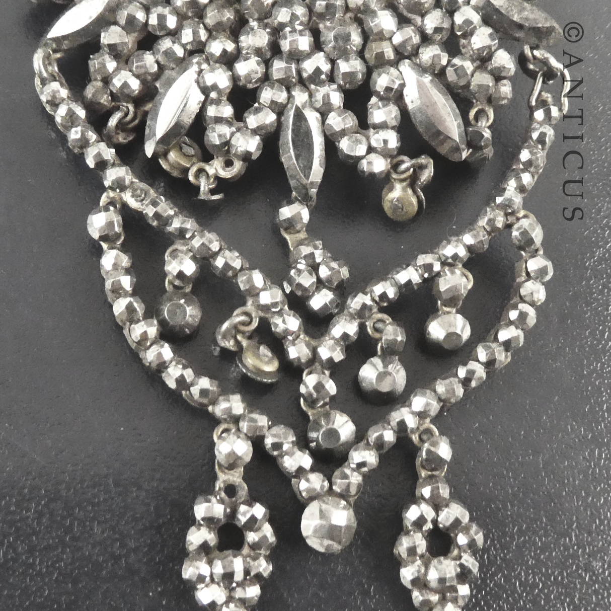 Georgian Period Cut Steel Brooch.