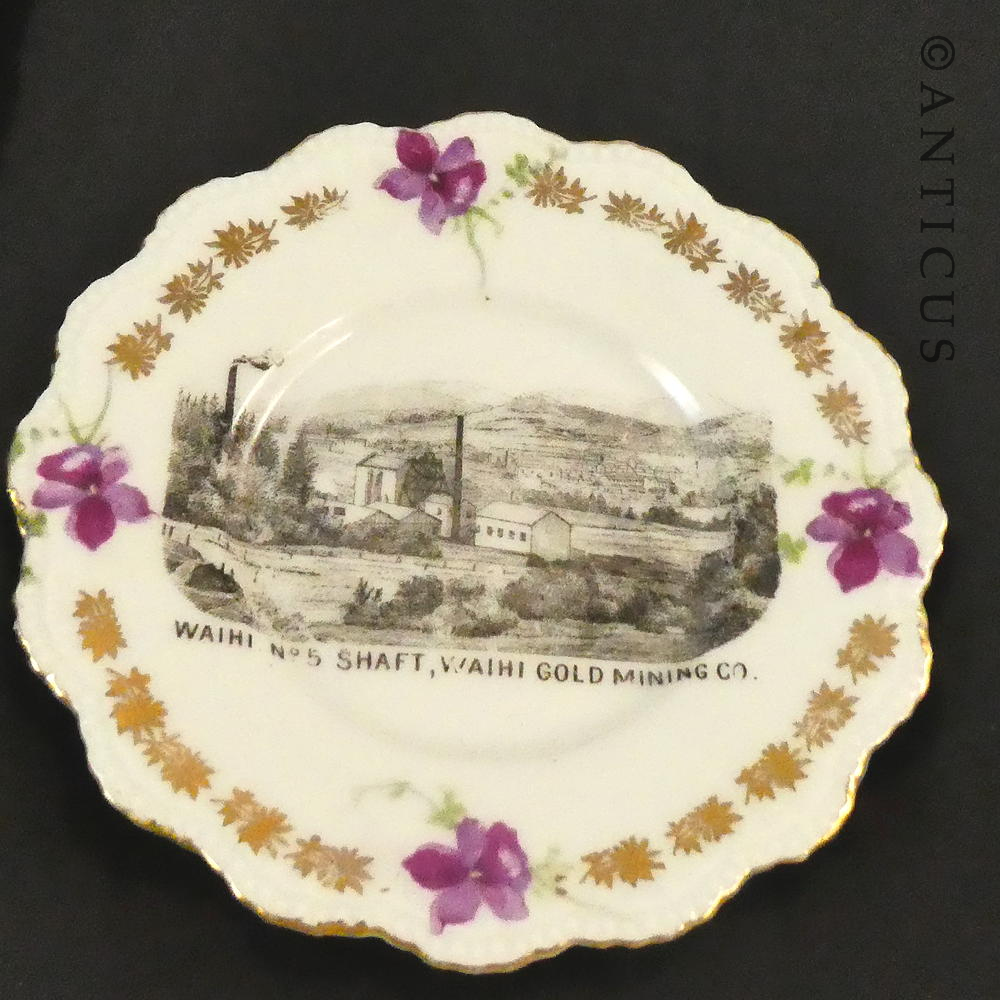 Small Plate, Waihi Mine Shaft at the Gold Mine.