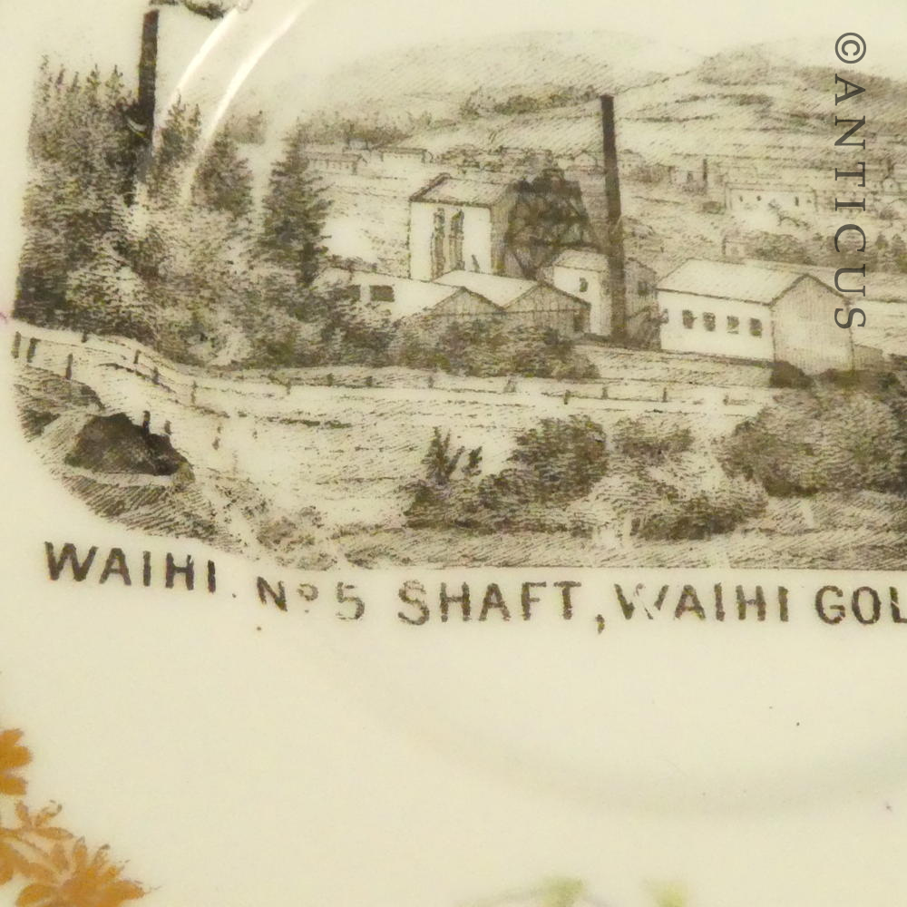 Small Plate, Waihi Mine Shaft at the Gold Mine.