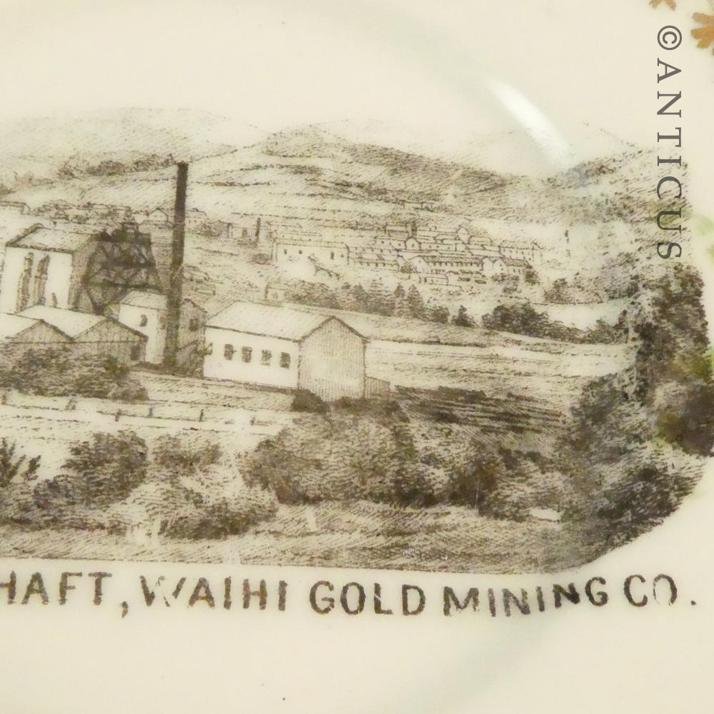 Small Plate, Waihi Mine Shaft at the Gold Mine.