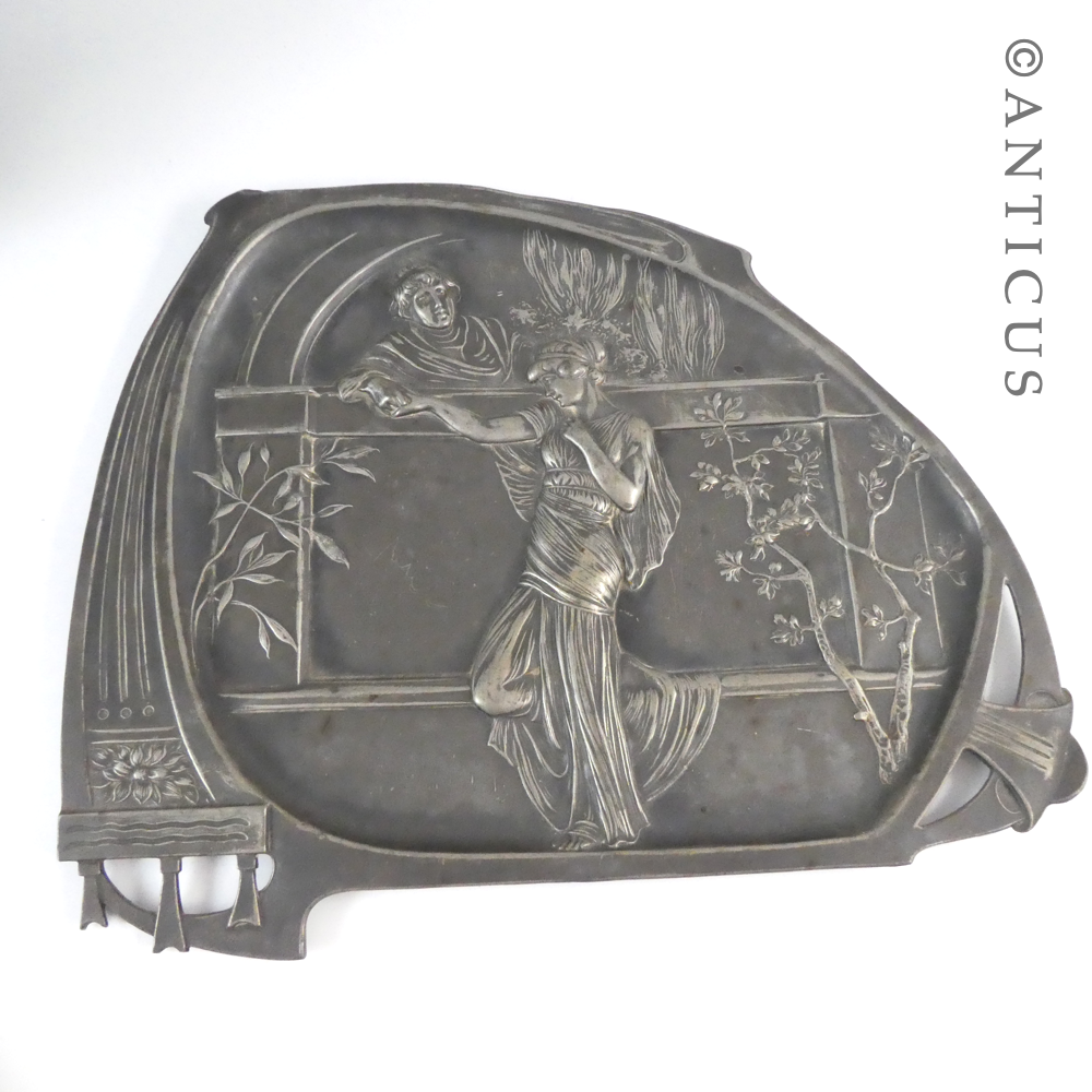 WMF Art Nouveau Wall Plaque.