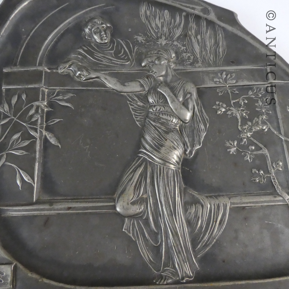 WMF Art Nouveau Wall Plaque.