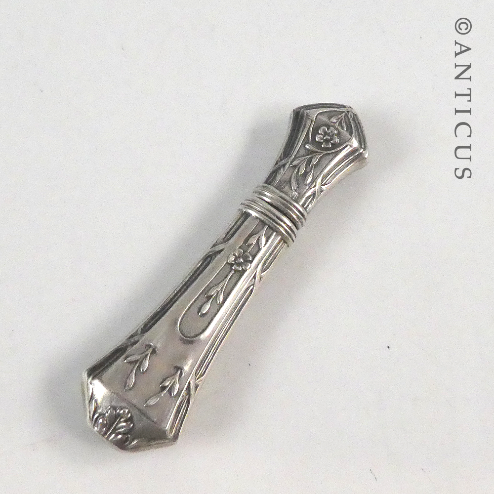 Antique European Silver Needle Case.