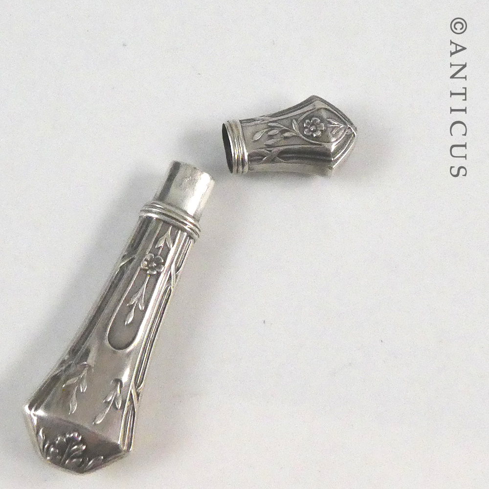 Antique European Silver Needle Case.