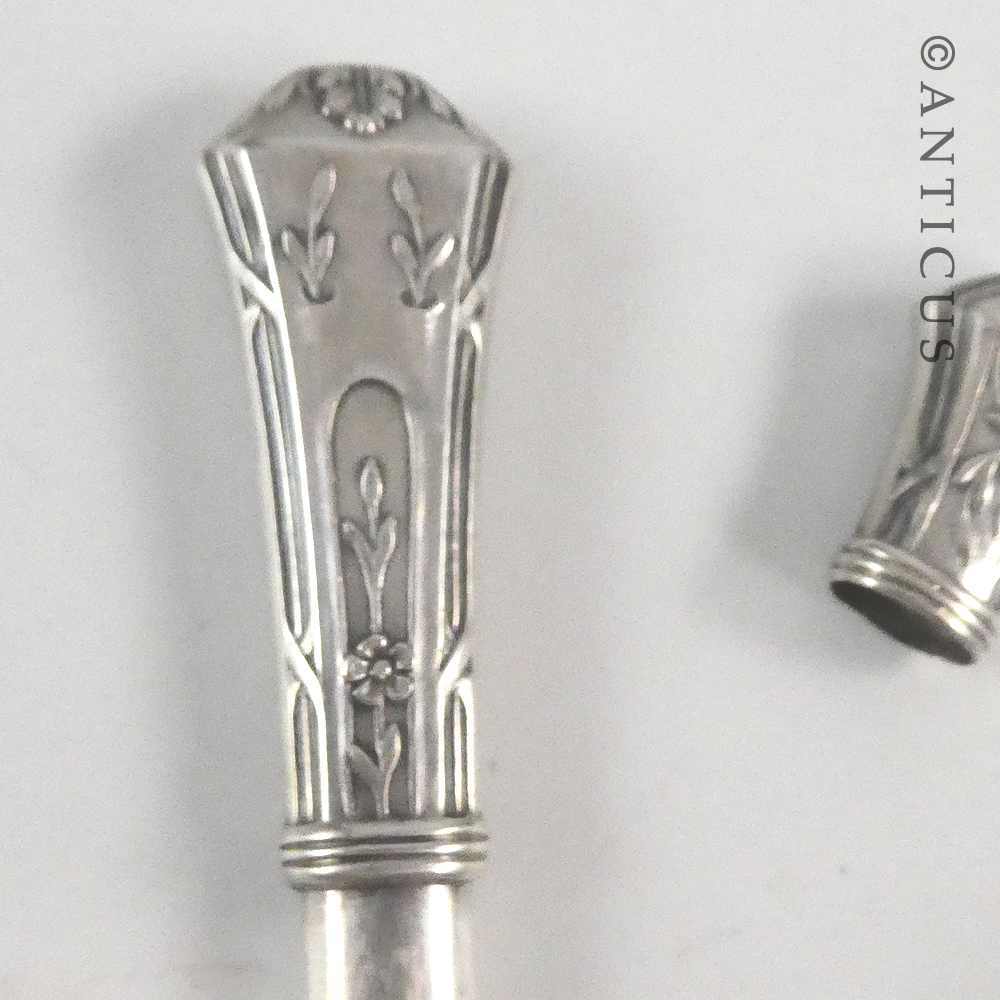 Antique European Silver Needle Case.