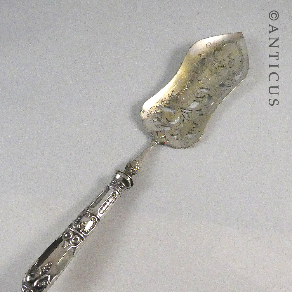 French 19th Century Metal Blanc Cake Lifter.