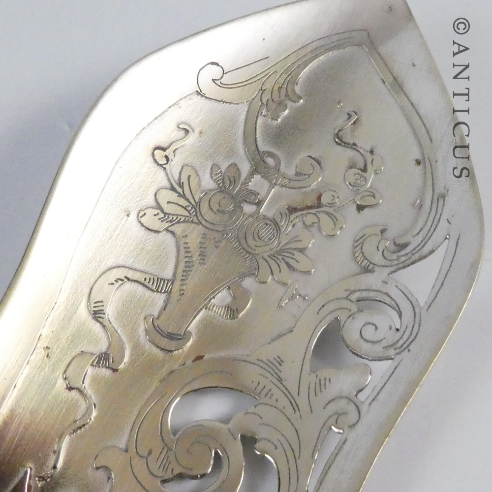 French 19th Century Metal Blanc Cake Lifter.