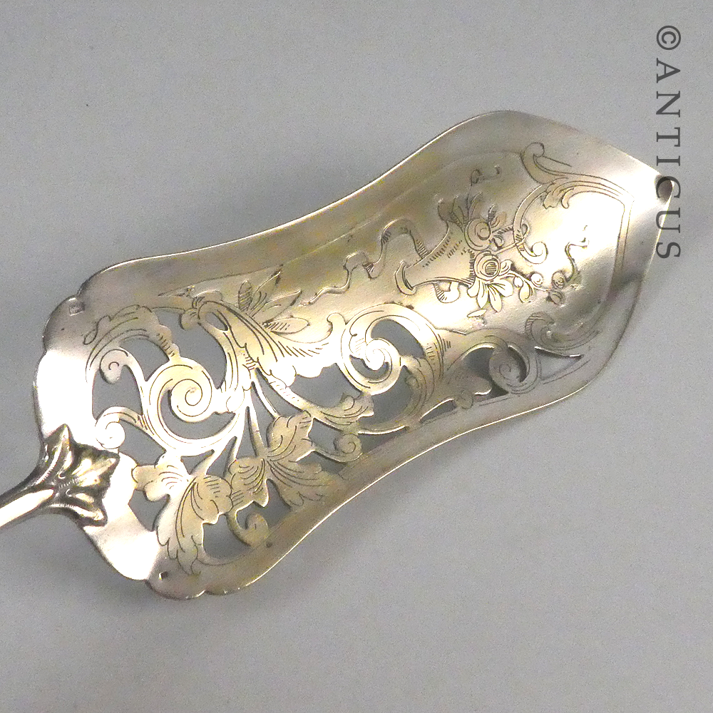 French 19th Century Metal Blanc Cake Lifter.