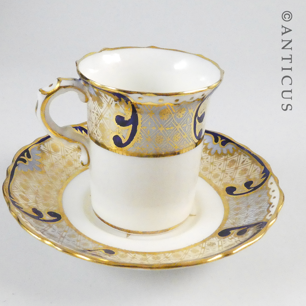 Pretty, Vintage Hammersley Coffee Can and Saucer.