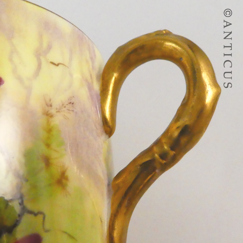 Royal Worcester Signed Cup and Saucer, 1930s.