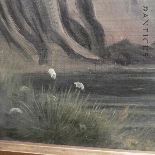 Old NZ Painting, Waterfall.