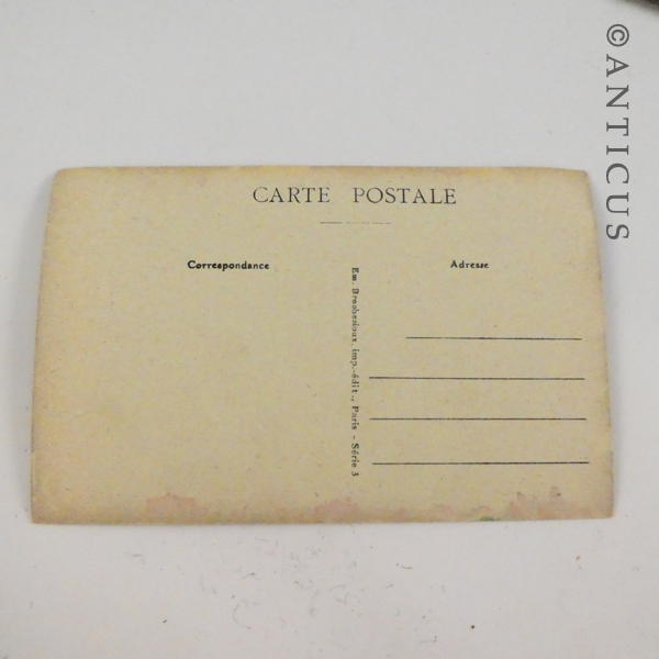 Four Antique French Postcards.