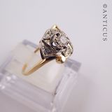 14ct Gold Vintage Diamond Dress Ring.