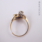 14ct Gold Vintage Diamond Dress Ring.