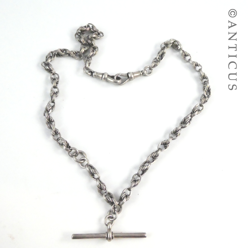 Antique Silver Prince of Wales Albert Chain.