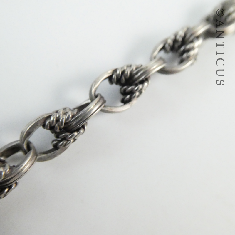 Antique Silver Prince of Wales Albert Chain.