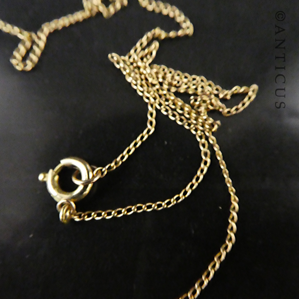 Pendant Pearl on Gold Chain. Anticus Antiques