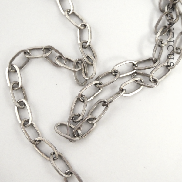 Art Nouveau Pendant and Chain, Grapes on Vine.