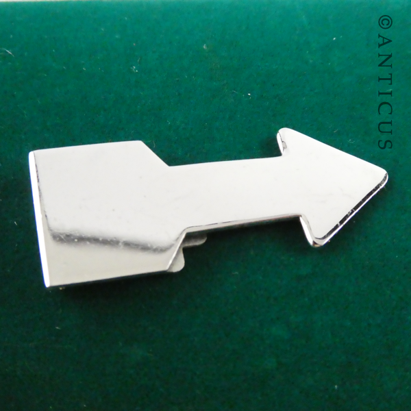 Art Deco Chrome Dress Clip.