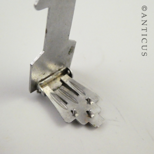 Art Deco Chrome Dress Clip.