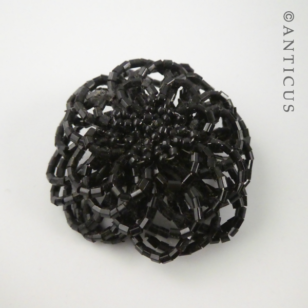 1920s French Jet Brooch.