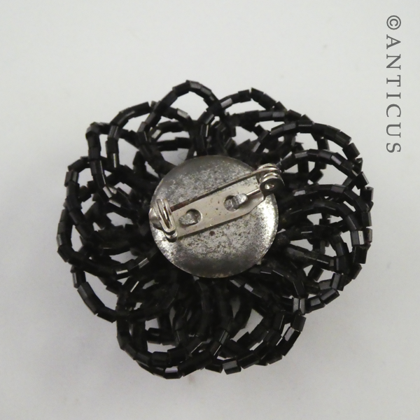 1920s French Jet Brooch.