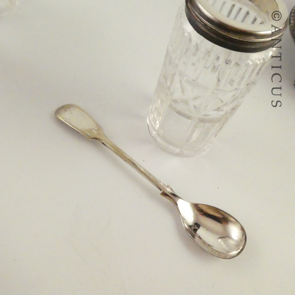 Victorian Silverplate Condiment Stand and Bottles