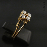 18ct Gold & Four Diamond Ring