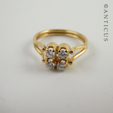 18ct Gold & Four Diamond Ring
