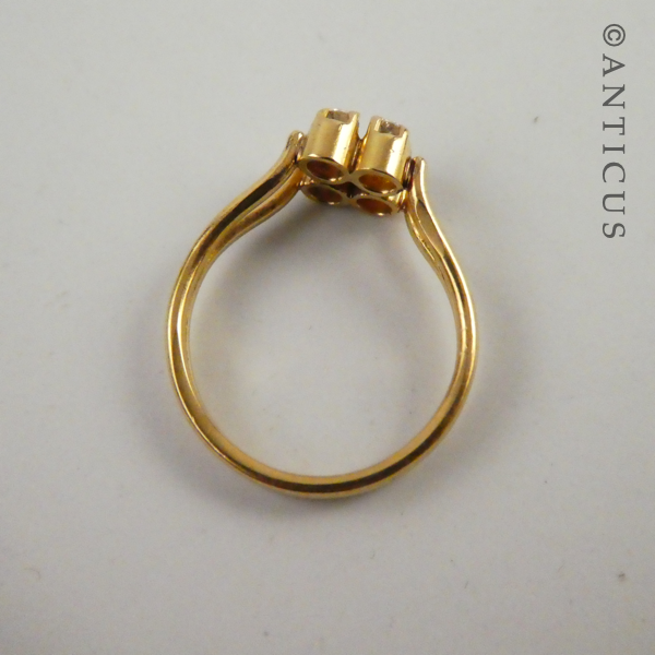 18ct Gold & Four Diamond Ring
