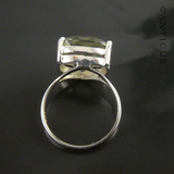 Silver and Green Amethyst Ring.