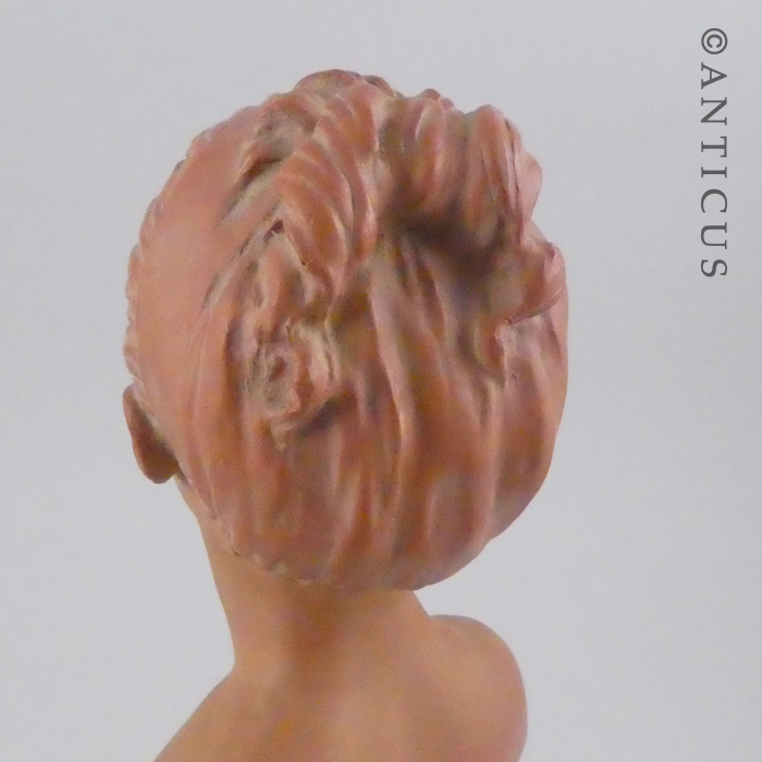 Pair of French Busts of Young Girl and Boy.