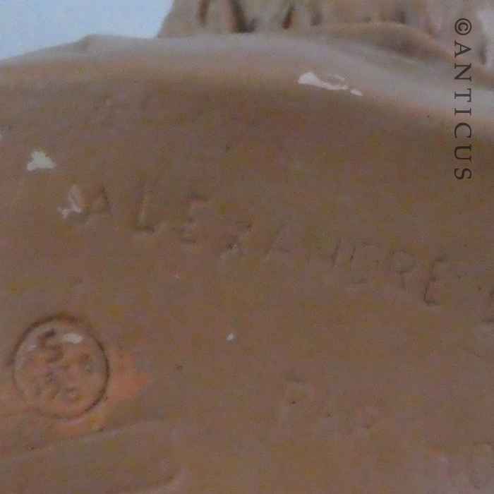 Pair of French Busts of Young Girl and Boy.