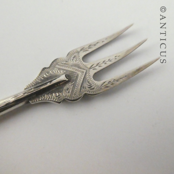 Antique Silver Butterknife & Pickle Fork.