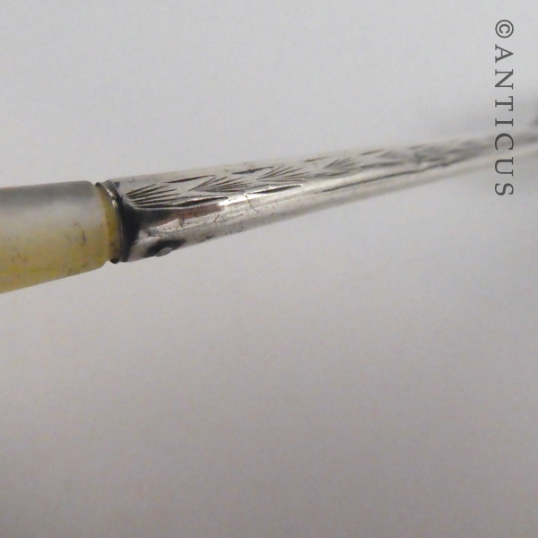 Antique Silver Butterknife & Pickle Fork.