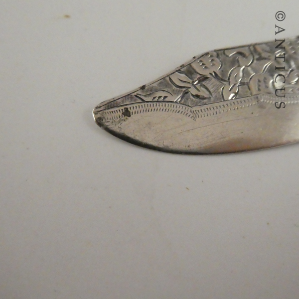 Antique Silver Butterknife & Pickle Fork.