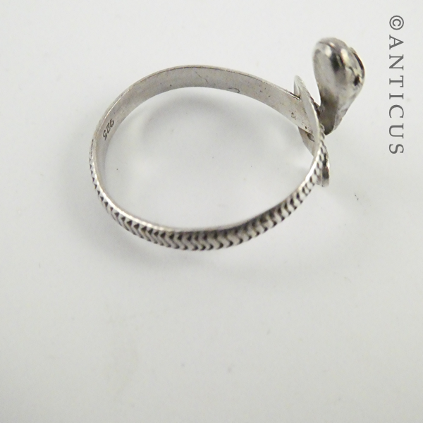 Silver and Gold Snake Ring.